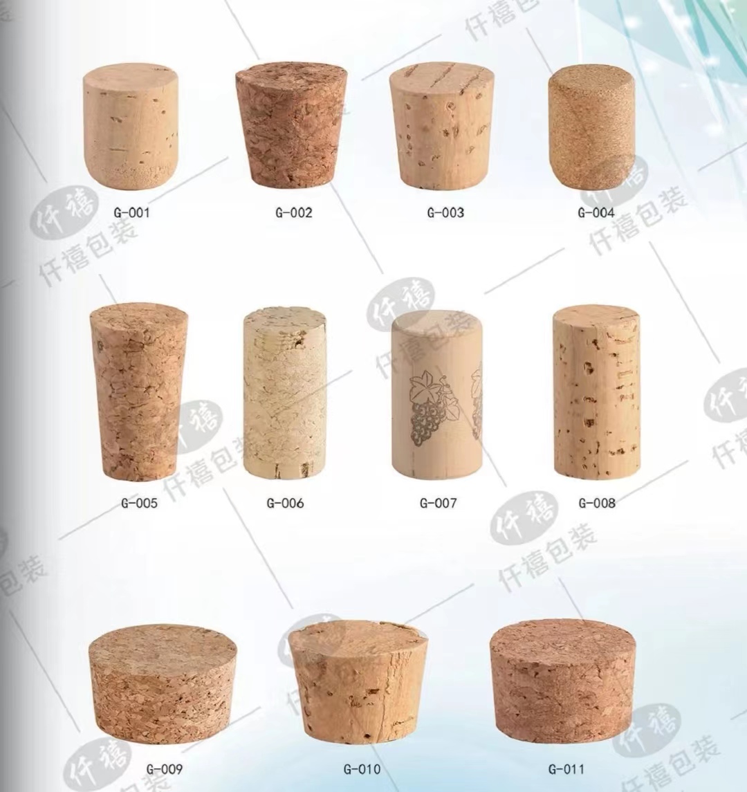 Natural Wooden Cork Stoppers G-001 to G-011