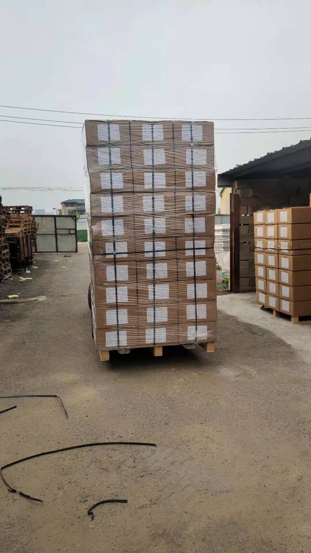 Palletized cartons ready for container loading